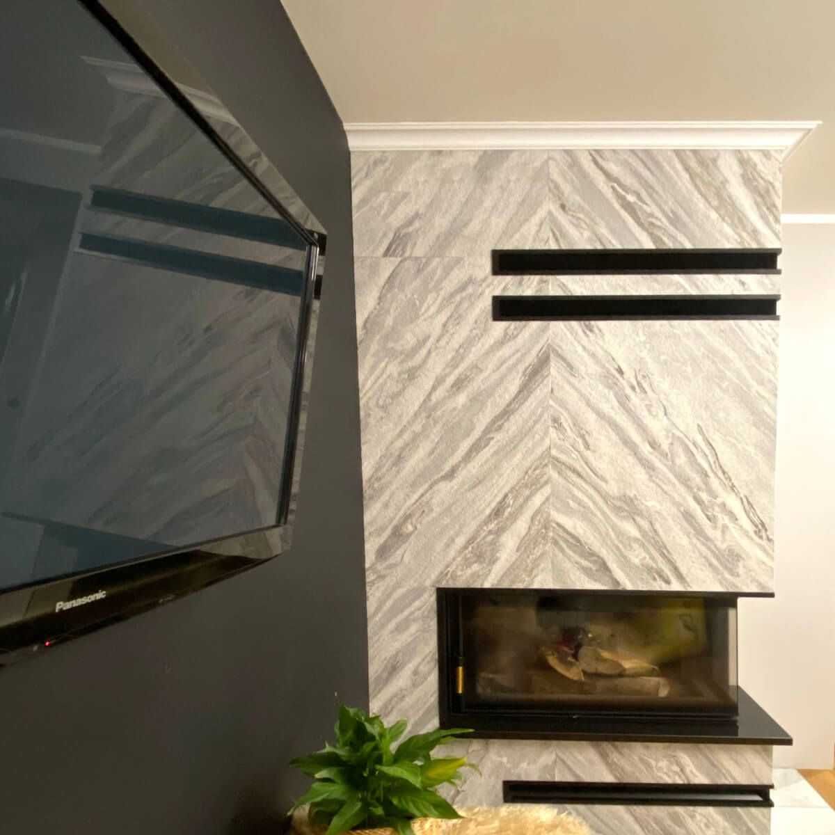 Fornir Kamienny White Marble