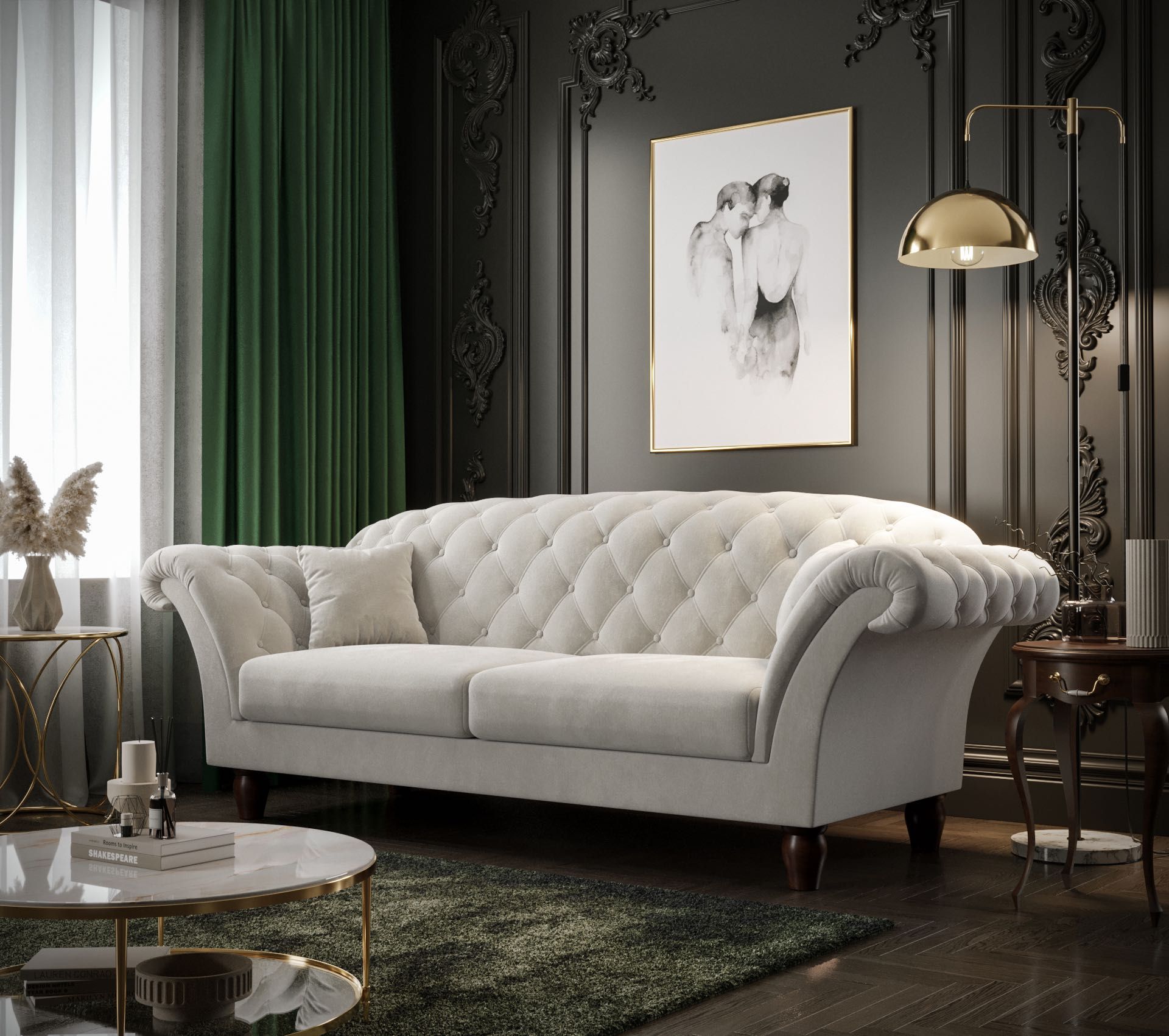 Kanapa Sofa Chesterfield Pikowana Valentino EN Meble