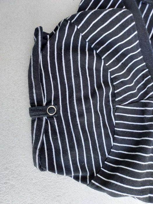 Koszulka, t-shirt, RESERVED czarny w paseczki– Rozmiar L InPost