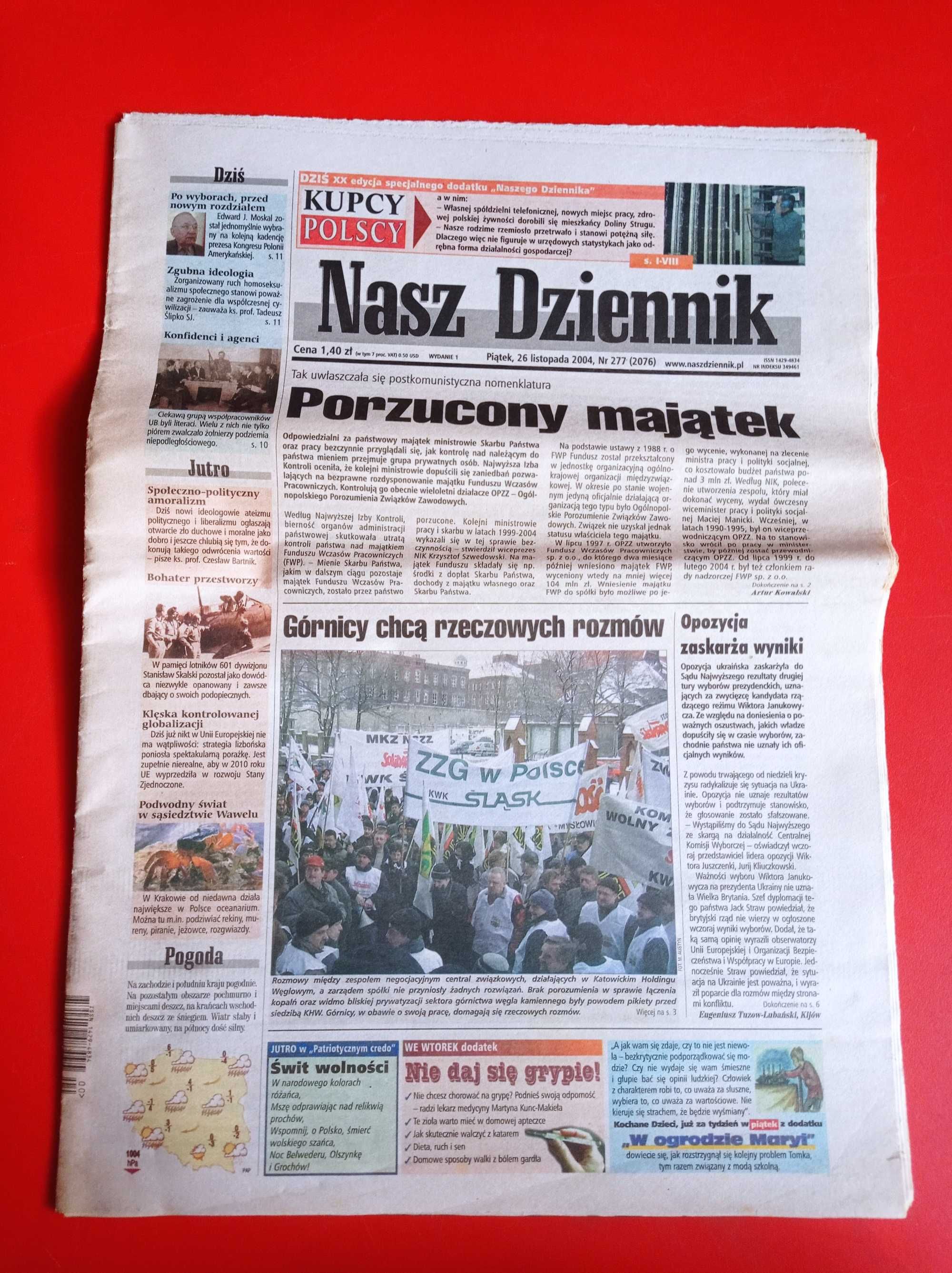 Nasz Dziennik, nr 277/2004, 26 listopada 2004