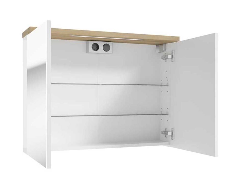 Szafka lustrzana z oświetleniem led 80 cm