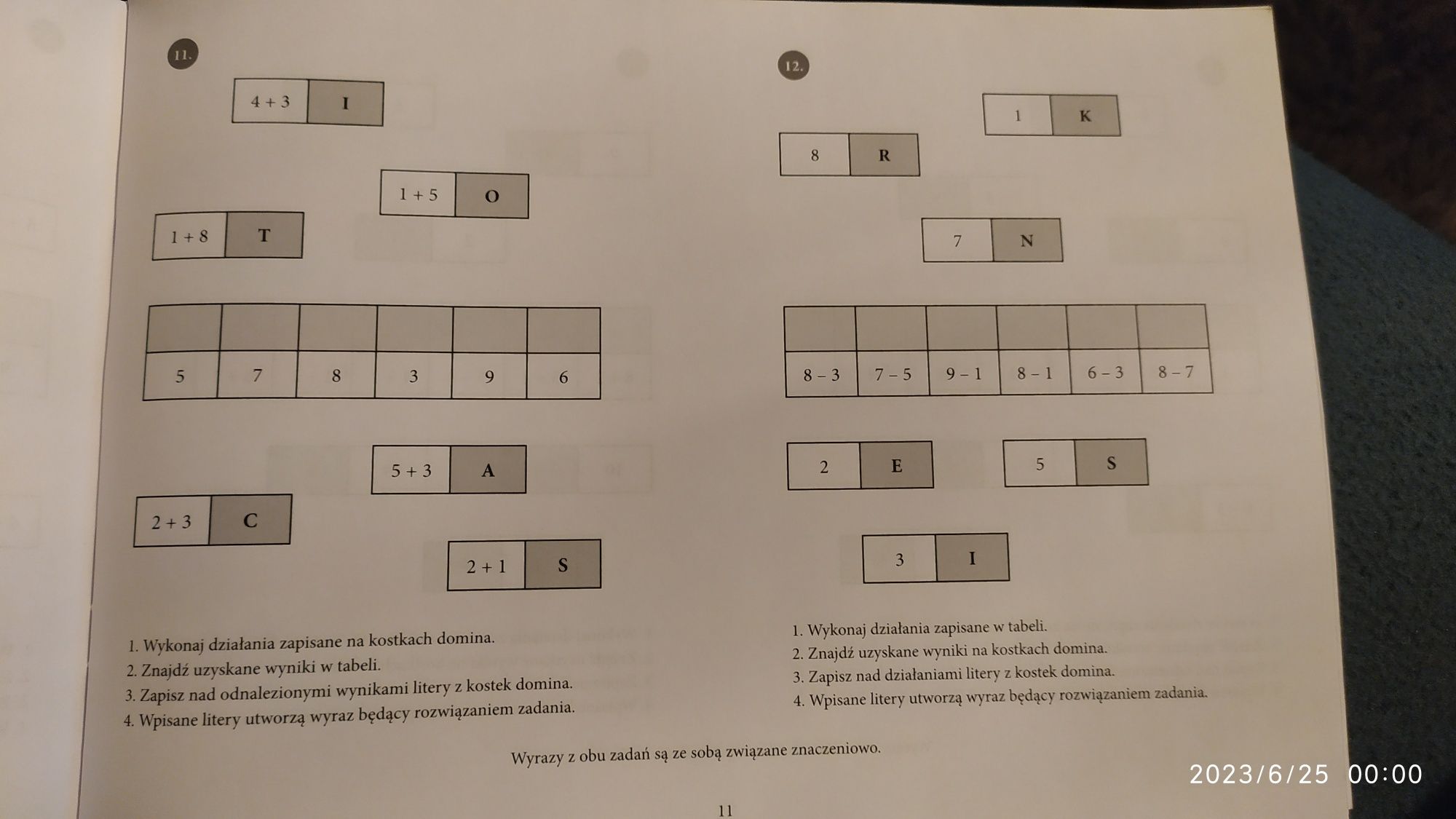 253. Dodawanie i odejmowanie w zakresie 10 Słupek ćwiczenia matematyka