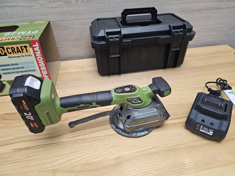 Виброприсоска ProCraft +Кейс Аккумуляторная Присоска для Укладки плитк