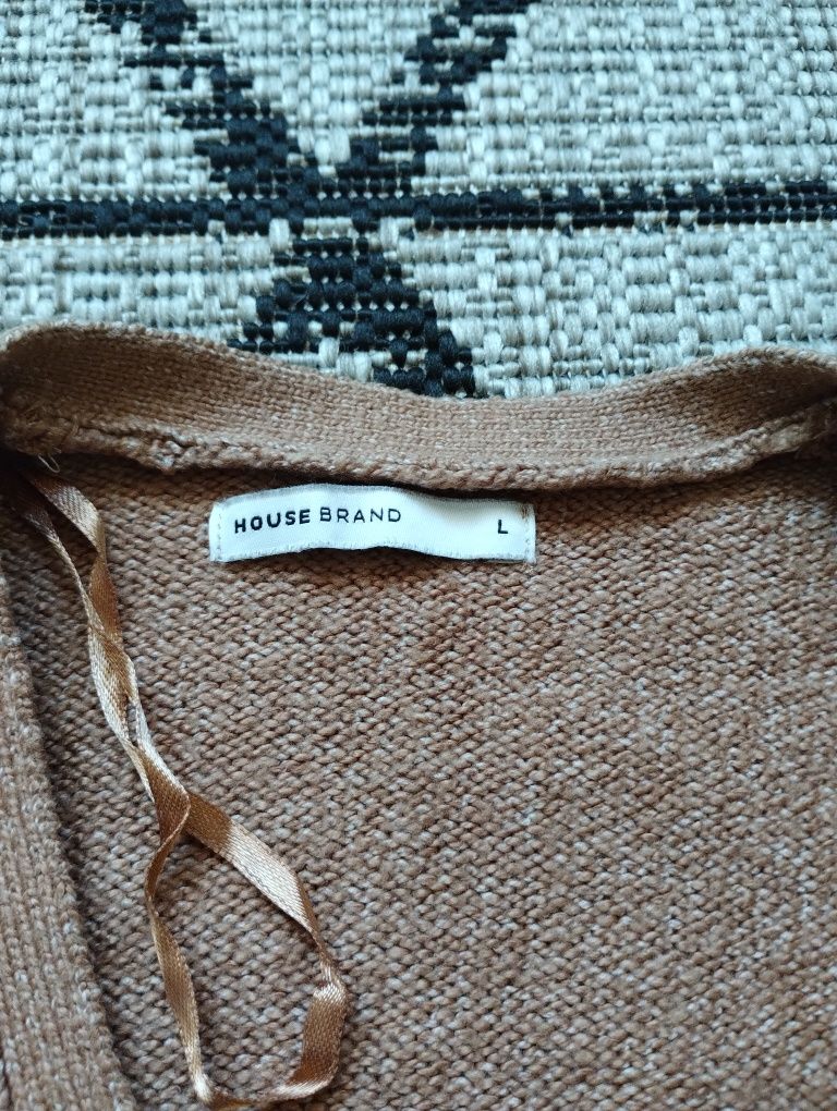 Sweterek krótki damski brązowy karmwelowy hoseL 40