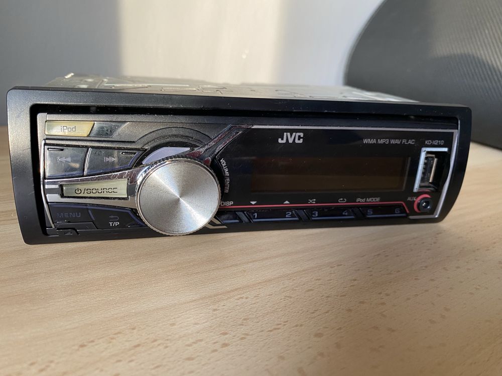 Radio samochodowe JVC KD-X210 z AUX, USB, iPod