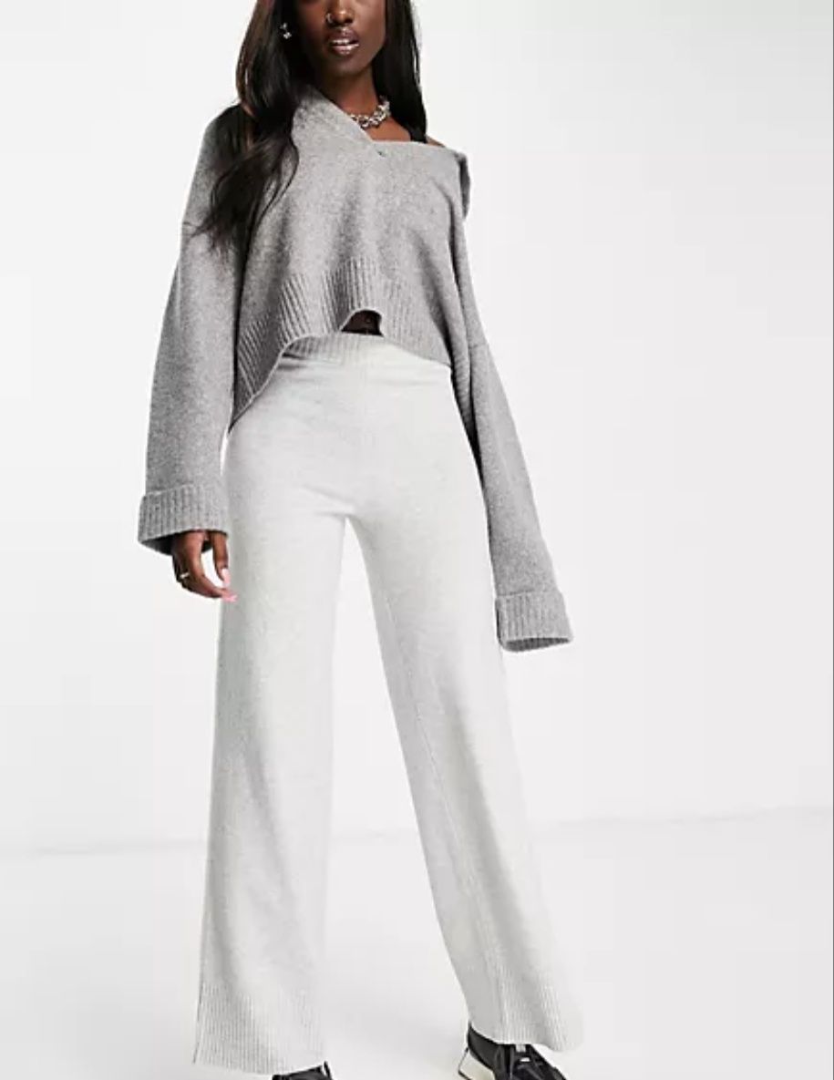 H&M wełniane swetrowe spodnie