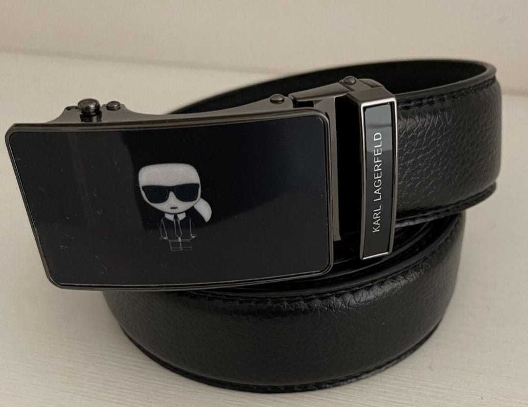 Pasek skórzany klamra unisex Karl Lagerfeld premium