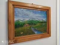 H.Kalka"W górach"-obraz olejny na płótnie z 1954 roku.