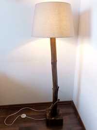 Wyjątkowa lampa, ręcznie wykonana, drewniana