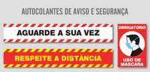 Autocolantes, Vinil Adesivos, Avisos, Covid 19, Distanciamento