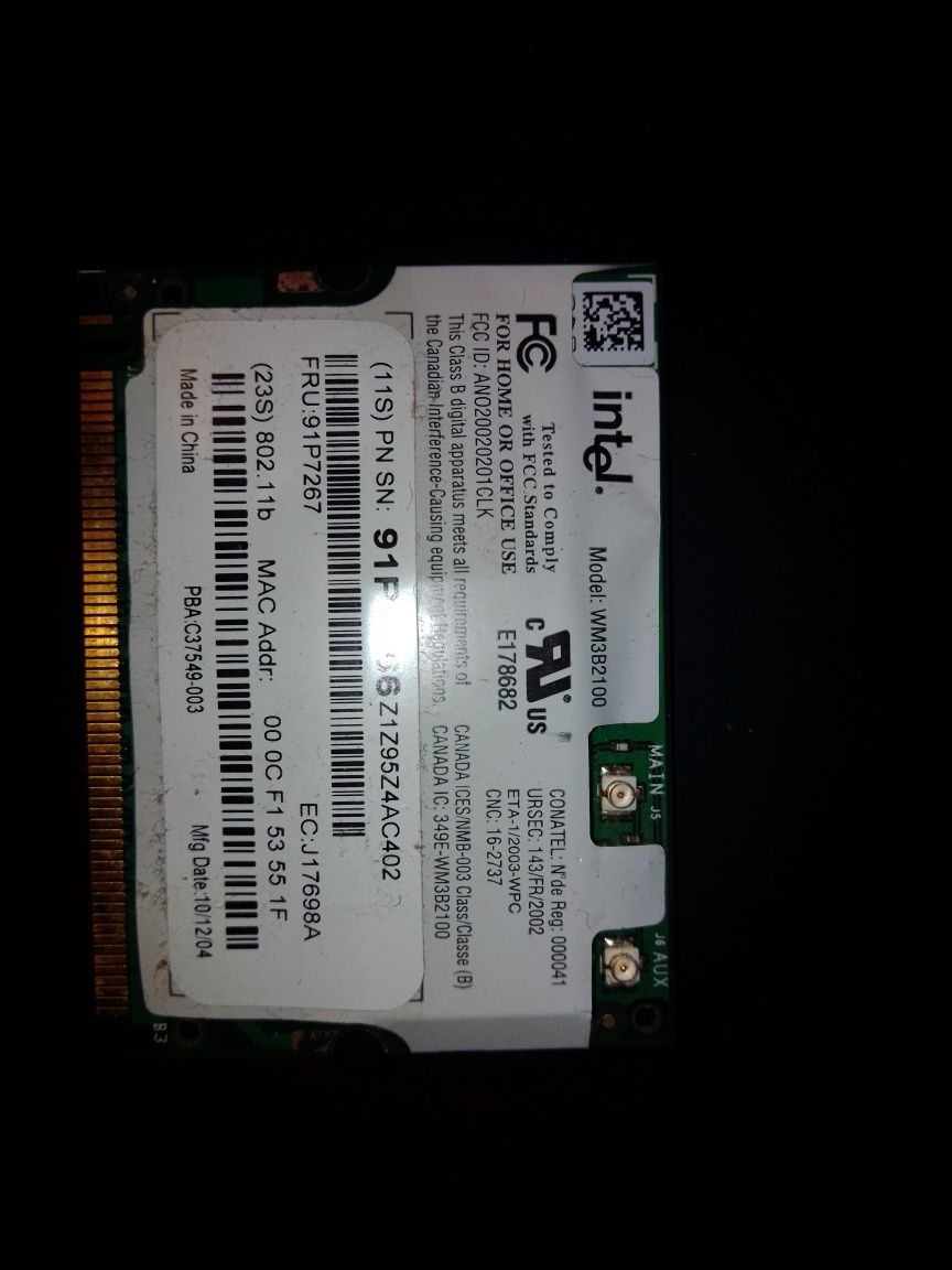 Placa Wireless Intel WM3B2100