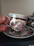 Zastawa kawowa porcelana chińska talerzyki filiżanki zestaw zastawa
