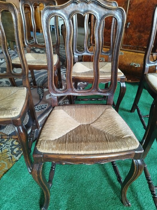 krzesła salonowe drewniane Antyk Vintage 6 sztuk