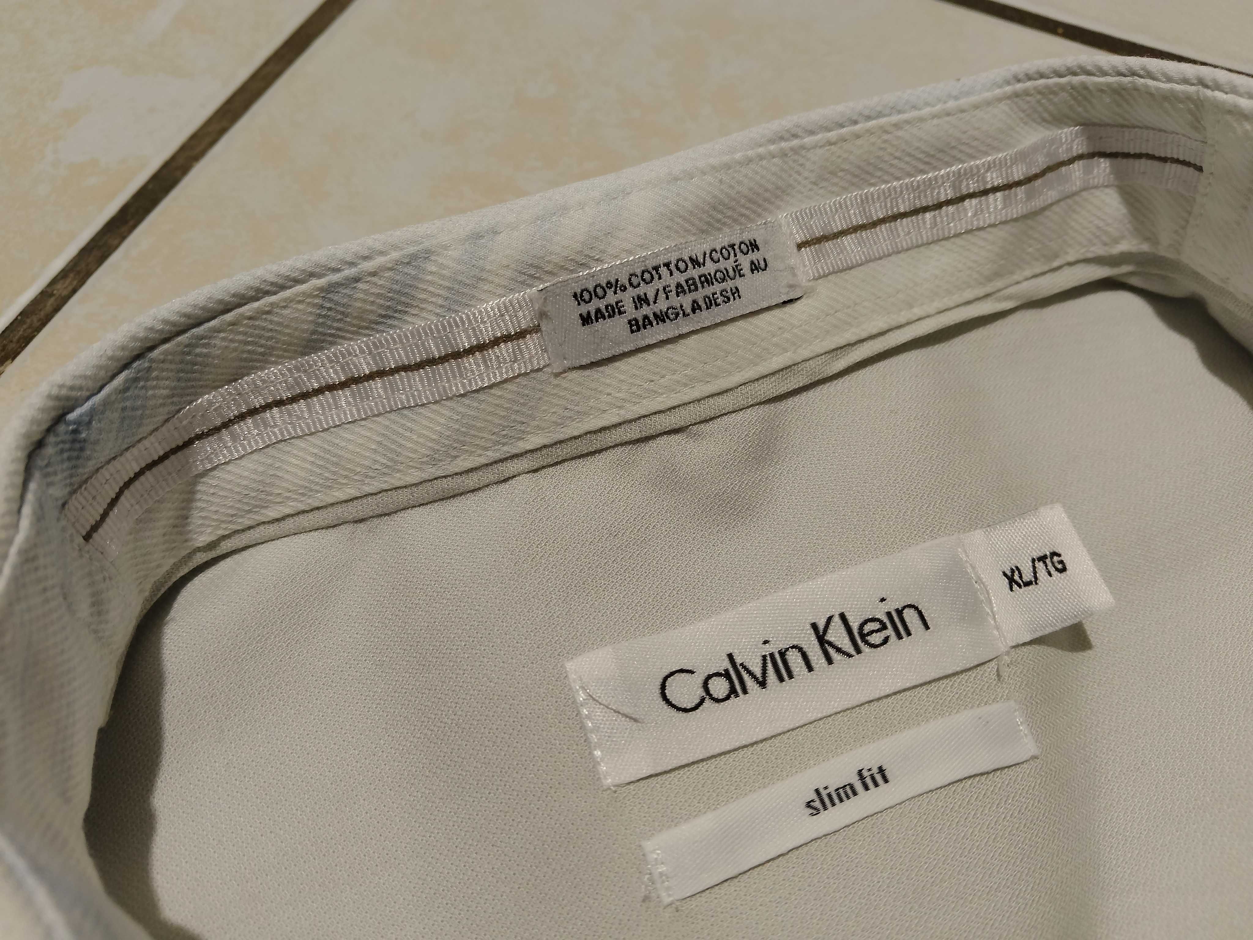 CALVIN KLEIN USA - NOWA! z LOGO Markowa Koszula Męska rozmiar XL