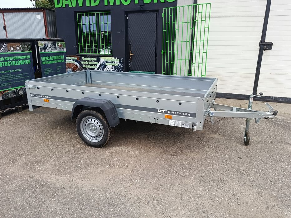 Przyczepa lekka wynajem 2025 tanio plandeka transport 264x150kiper