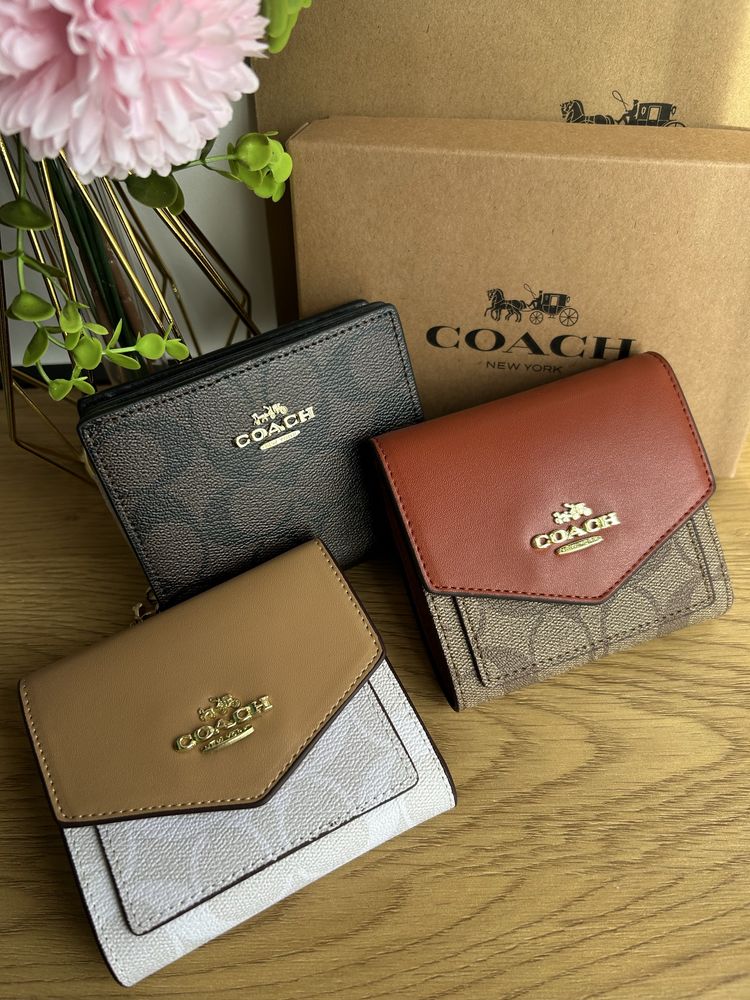 Гаманець коач coach натуральна шкіра оптом дропшипінг все в наявності