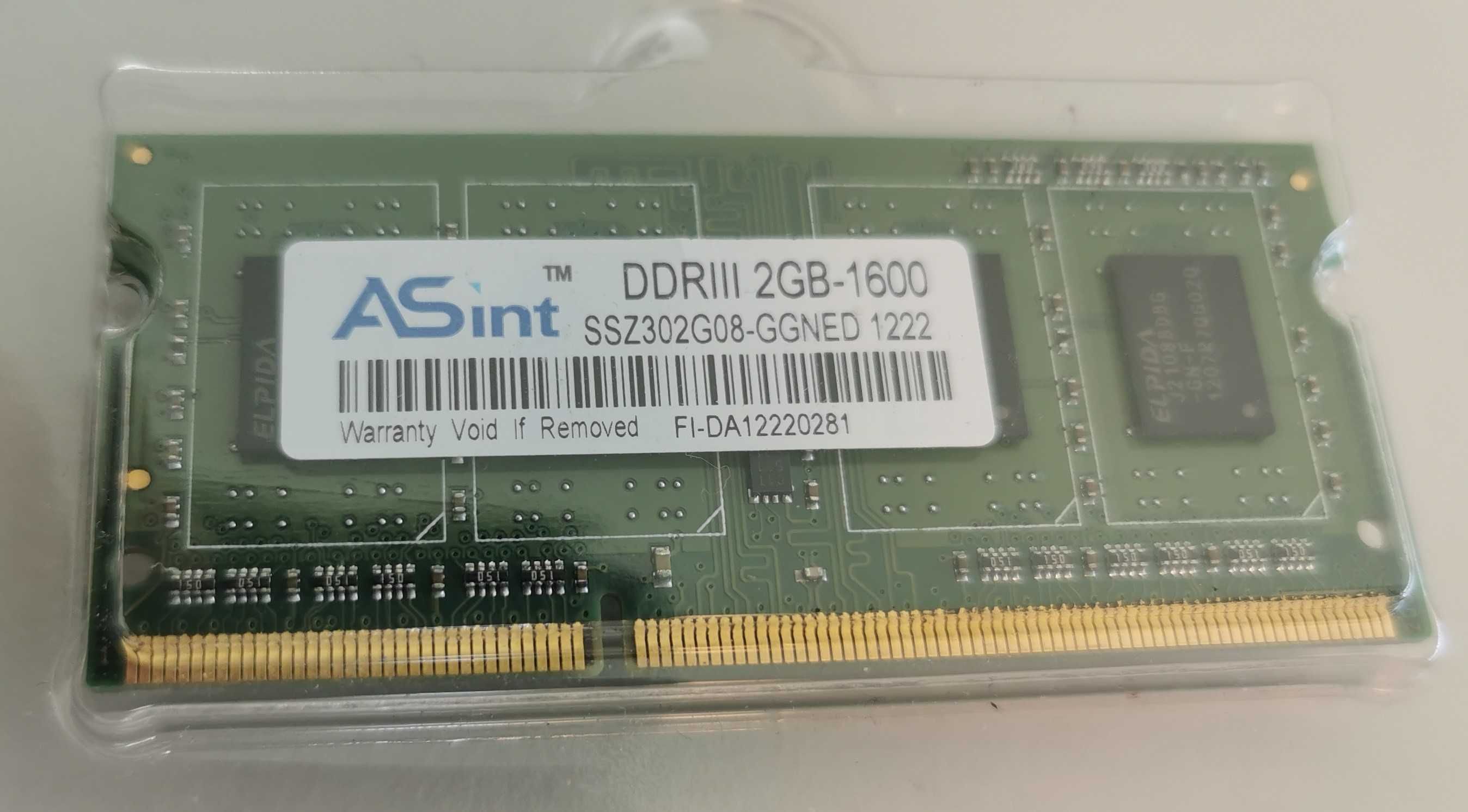 Asint DDR3 2GB-1600 SSZ302G08-GGNED 1222