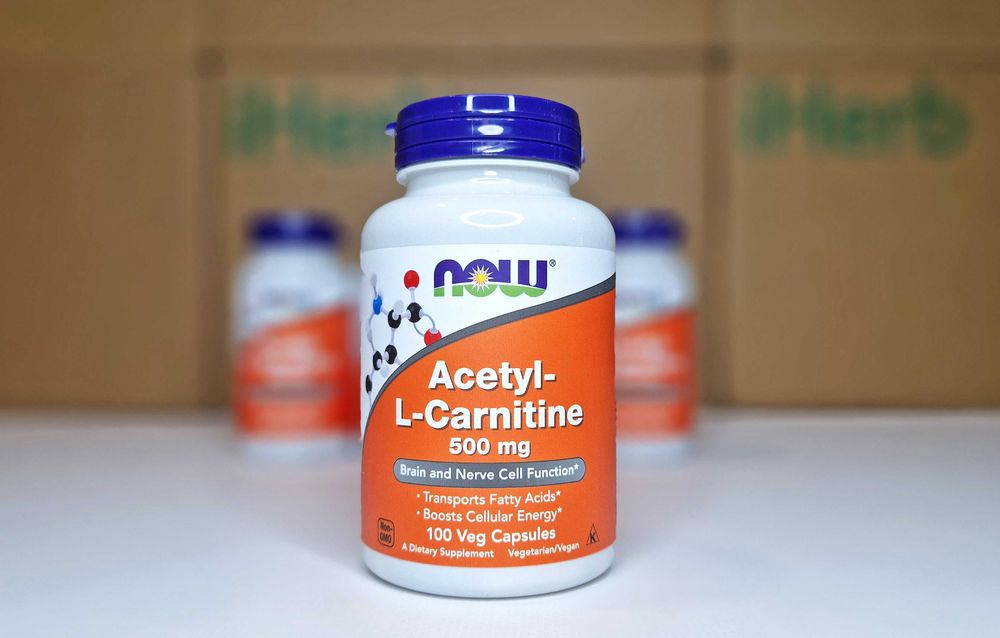 Ацетил L-карнітин Now Foods, 500мг, 50шт і 100шт. Acetyl-L-Carnitine