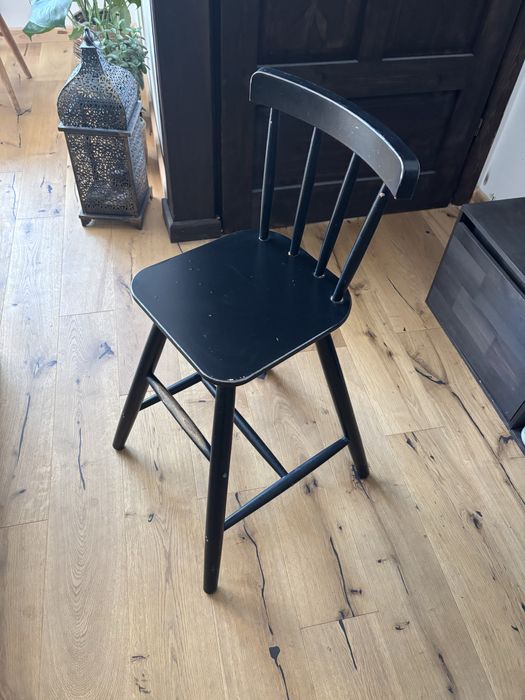 Ikea AGAM Krzesło dziecięce kolor czarny