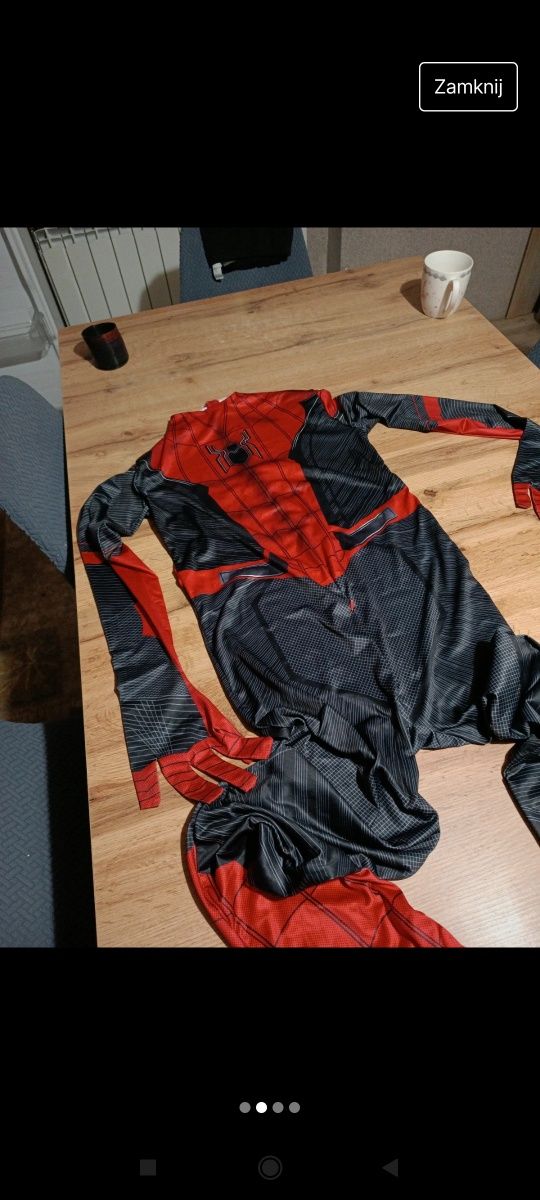 Strój karnawałowy męski Spiderman rozmiar M
