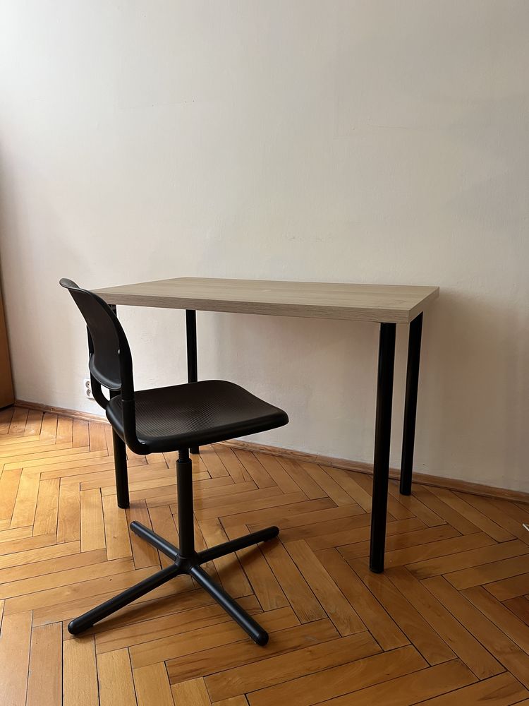 Biurko Ikea + krzesło biurowe