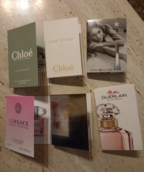 Zestaw perfum 1ml, Versace, Chloe, Guerlain