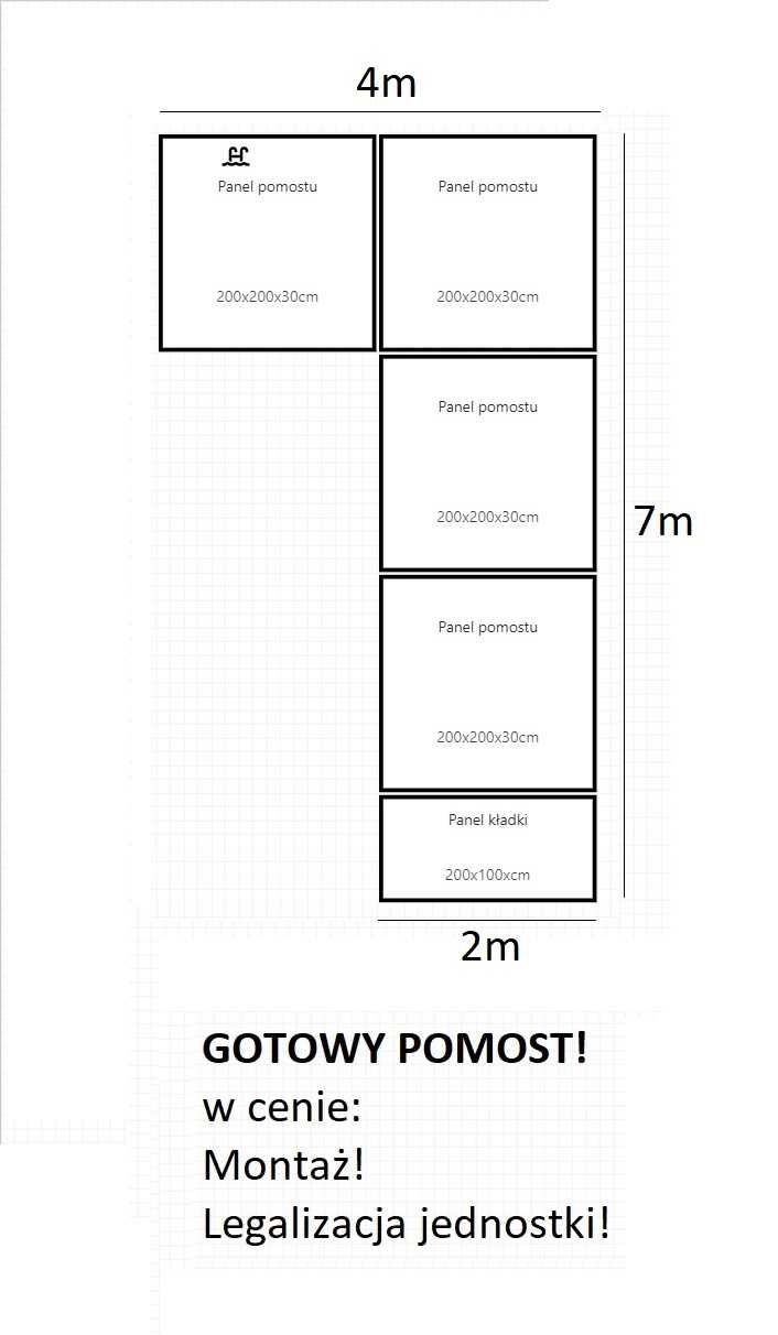 Pomost Pływający Pomosty Pływające Platforma Wyspa Rower wodny molo