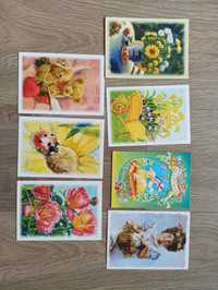 Pocztówki kartki widokowe rozkładane nowe malowane ręcznie 31 sztuk
