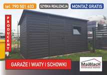 Wiatka ogrodowa |GARAŻ BLASZANY |Domek Ogrodowy| SCHOWEK | – Maj-Blach