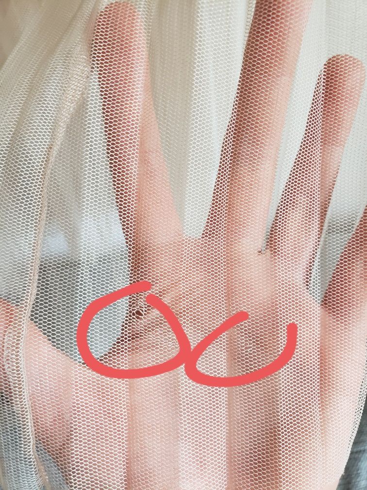 Plisowana tiulowa spódnica maxi długa beżowa pudrowy róż L 40