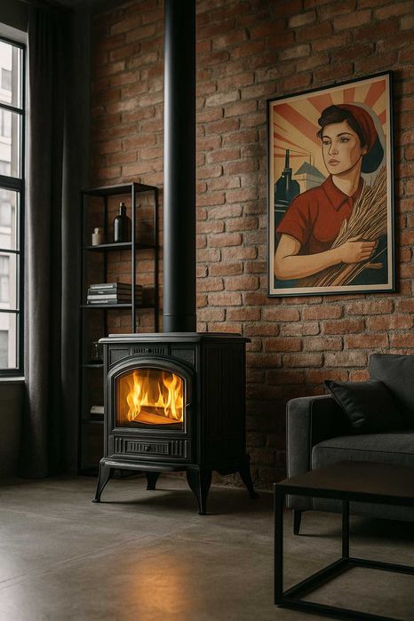 Kominek Wolnostojący PIEC/KOZA K6 EcoDesign, 8kW KRATKI