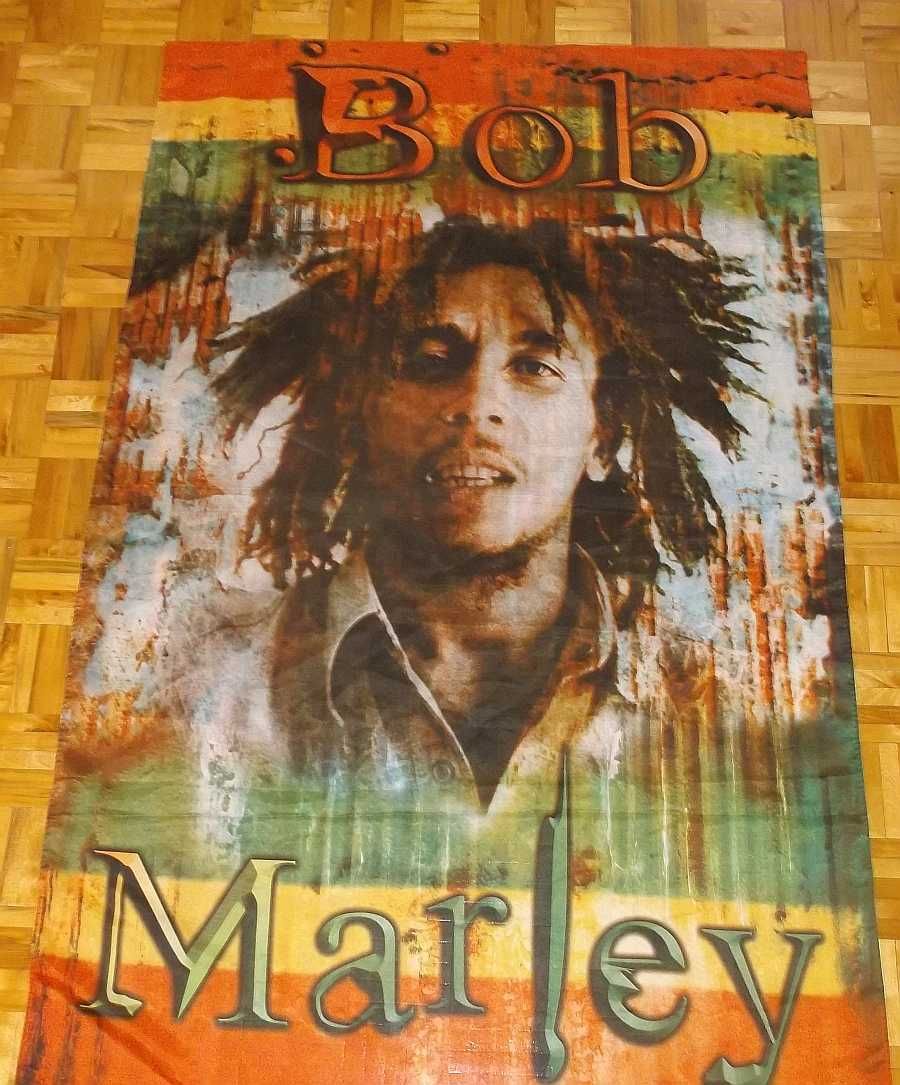 plakat z materiału z Bobem Marleyem