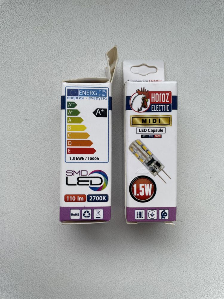 Led лампа 1,5W Horoz G4