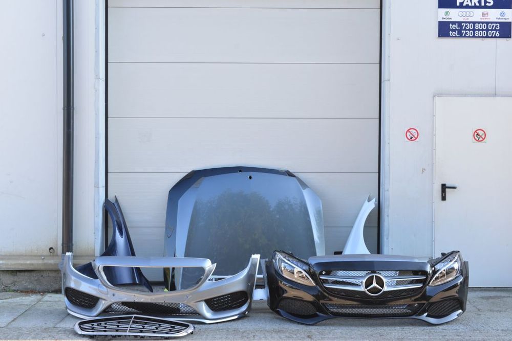 Maska Zderzak Błotnik Lampa Mercedes C Klasa W205