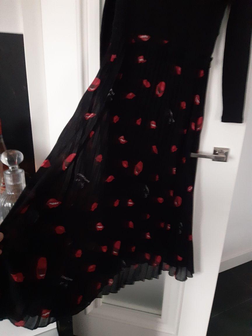 DESIGUAL S/m nowa sukienka maxi plisowana