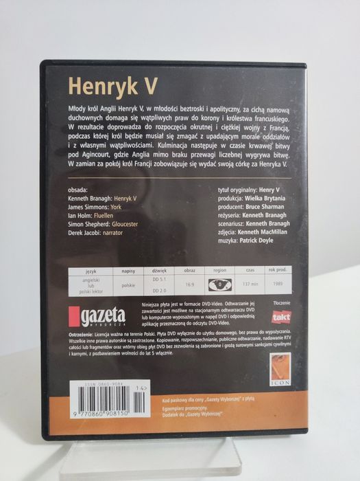 Henryk V - płyta DVD