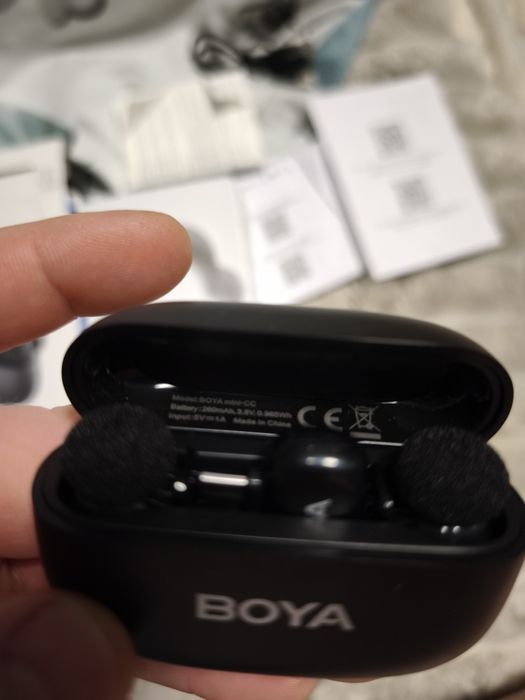 Microfone de lapela sem fios BOYA Boyamini para Android USB-C, microfo