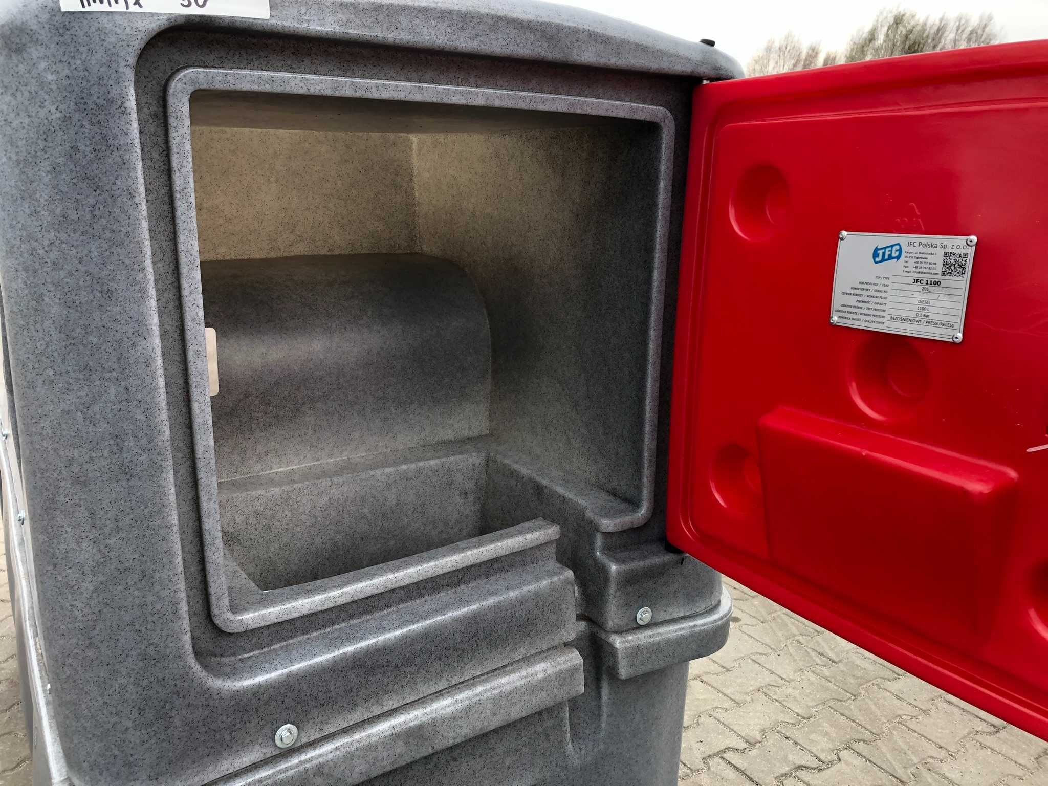 Zbiornik 1100 litrów na olej napędowy przepracowany dwupłaszcz DIESEL