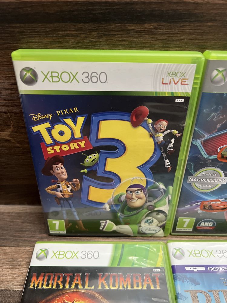 Xbox 360 Merida Waleczna, Auta 2, Toy Story 3, Mortal Kombat!