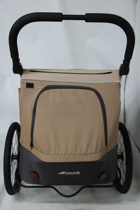 Przyczepka rowerowa dla dzieci Hauck Dryk Duo 2w1 Jogger wózek brown