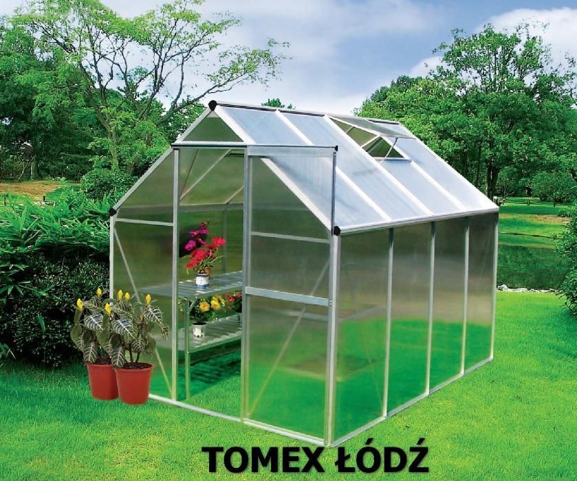 Szklarnia ogrodowa aluminiowa + poliwęglan