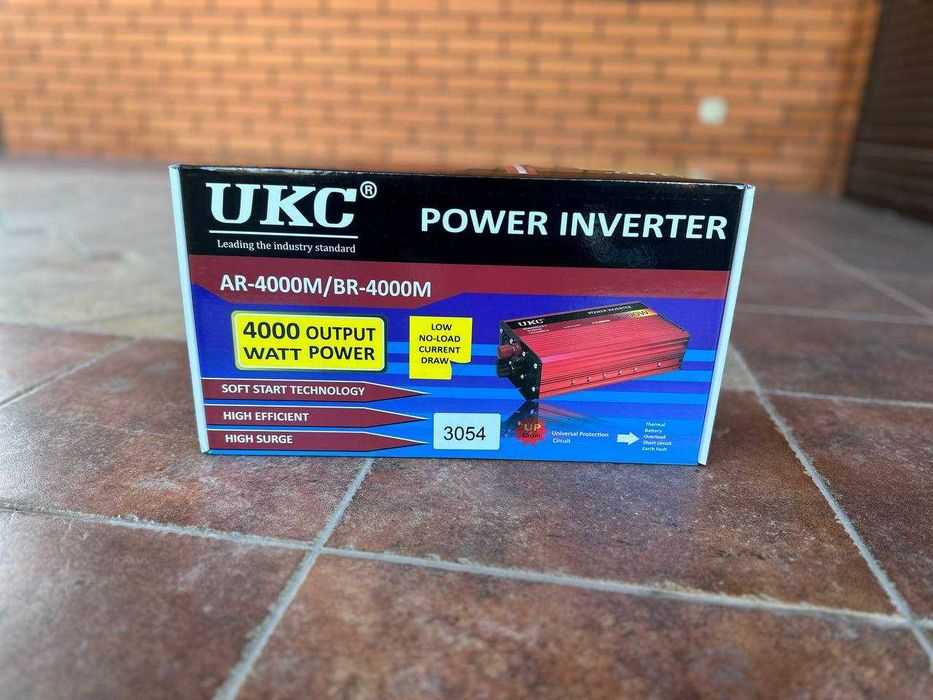 Инвертор 12v 220v Мощность 4000Вт Преобразователь напряжения Інвертор