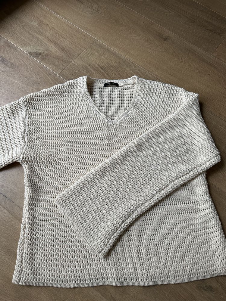 Sweter szydelkowy massimo dutti roz M