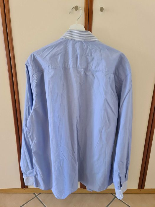 Camisa Italiana Azul Slim Fit Tamanho L - Humberto Pascuini Shirt
