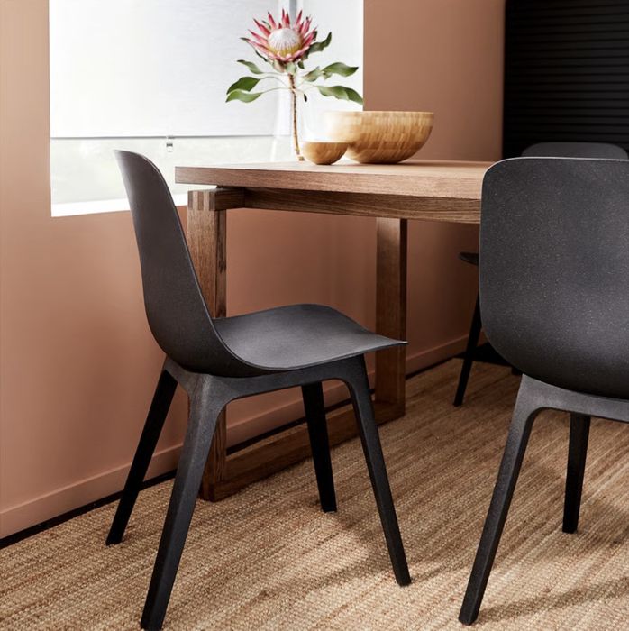 Krzesło Odger IKEA 4 krzesla jadalnia antracyt formowane