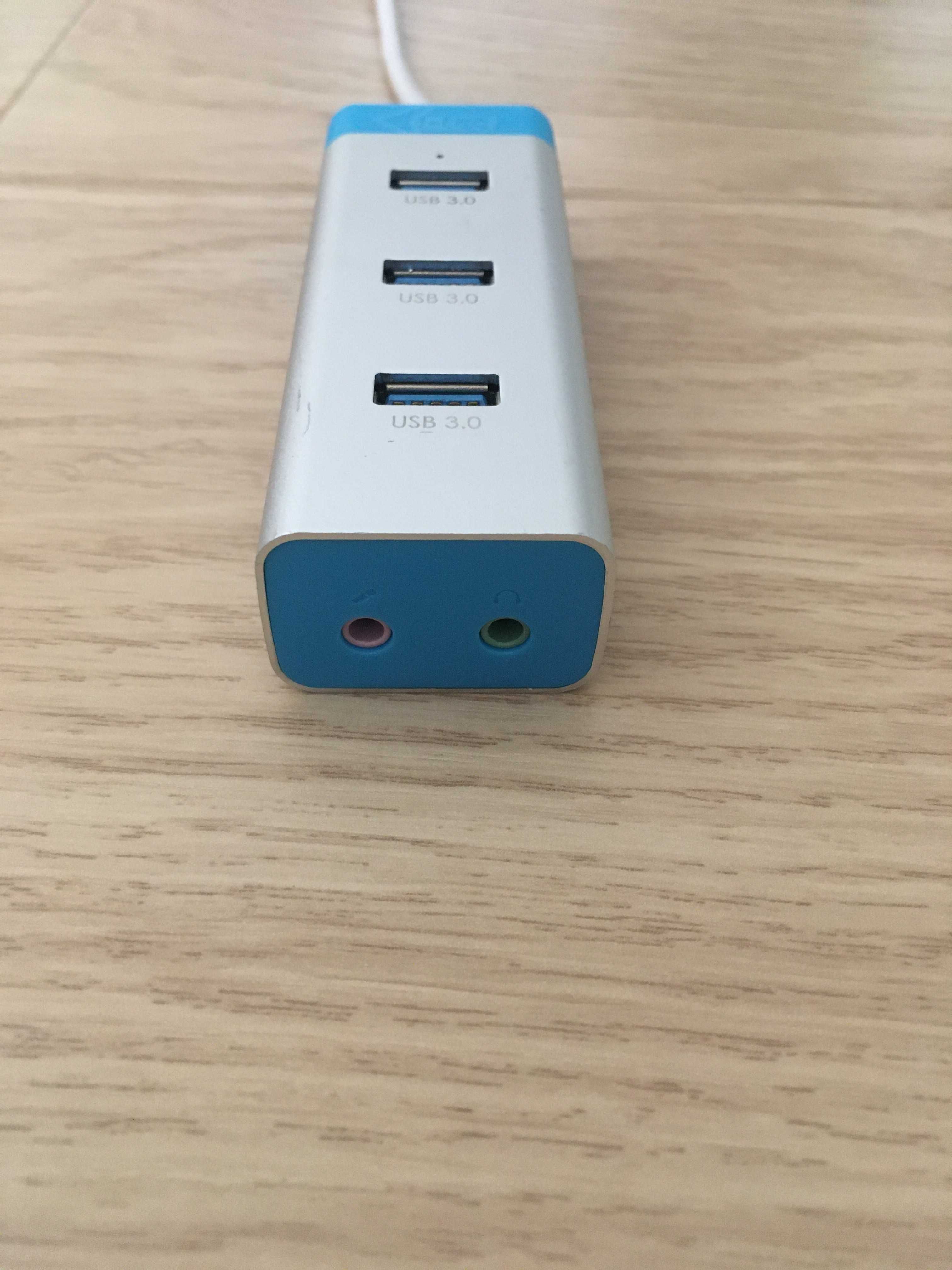 USB hub i-Tec U3A3HUB rozdzielacz 3 porty audio adapter