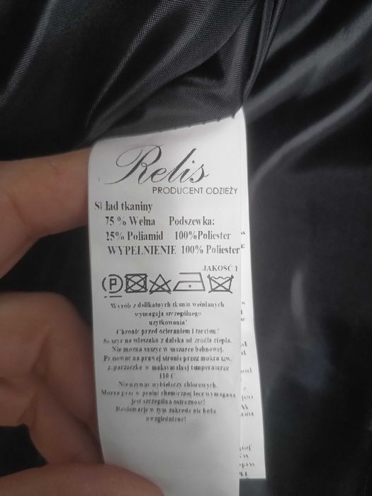 płaszcz damski z wełną 75% produkt polski