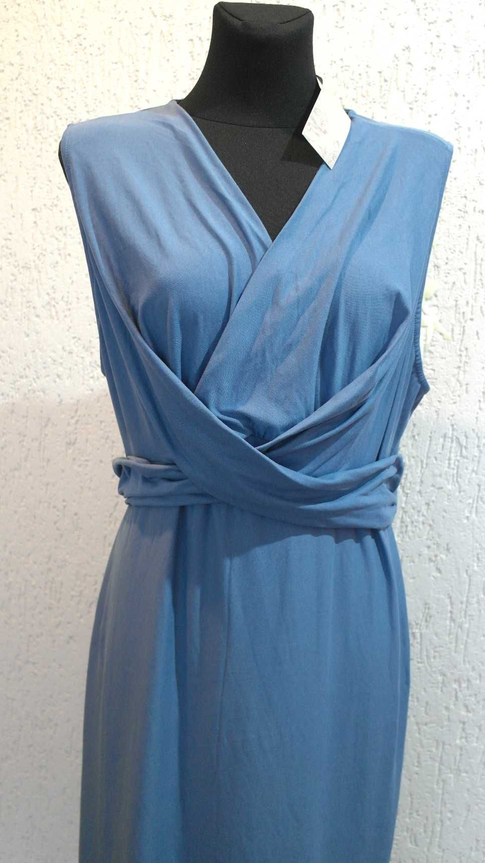 Sukienka niebieska midi 4Xl