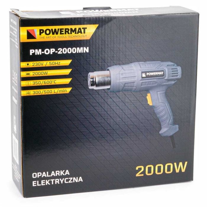 POWERMAT Opalarka Elektryczna 2 Biegi 4xDysze 600C 2000W PM0997