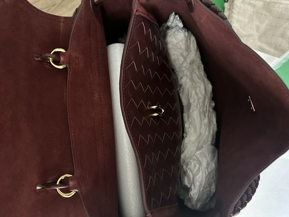 Bottega Veneta Ciao Ciao Medium Torebka Bag bordo skóra nat. Nowa